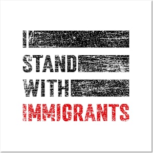 I Stand With Immigrants Vintage v4 Posters and Art